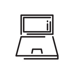 laptop icon design vector logo template EPS 10