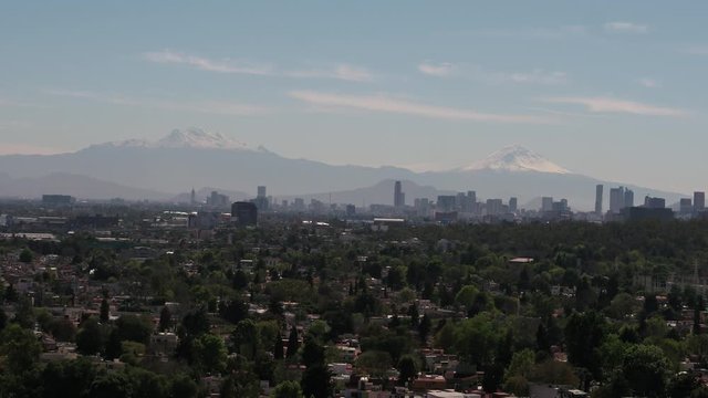 Aerial View of mexico city Drone 