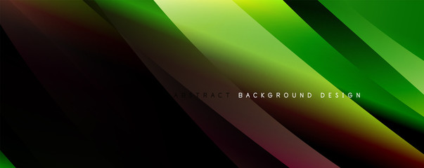 Obraz premium Wave liquid style lines with shadows and light on gradient background