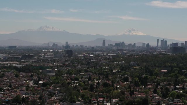 Mexico City Valley with vulcanoes