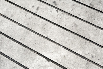 Texture diagonal line of old walkway concrete for background.