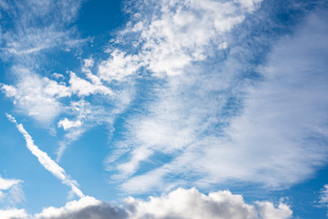 Blue sky with white clouds