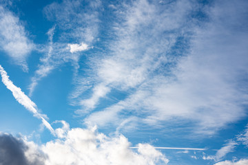 Blue sky with white clouds