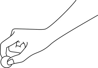  コインで削る女性の手元