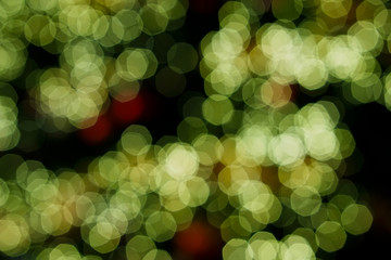 Blur gold and red bokeh on black background, usage for wall