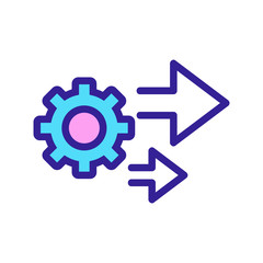 Automation icon vector. Thin line sign. Isolated contour symbol illustration