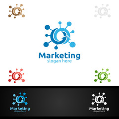 Marketing Financial Advisor Vector Logo Design Template Icon