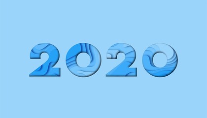 Celebration Happy New Year 2020 vector background.
