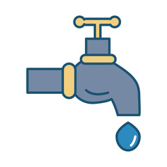 Fototapeta premium water tap with drop icon