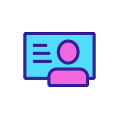 Academy icon vector. Thin line sign. Isolated contour symbol illustration