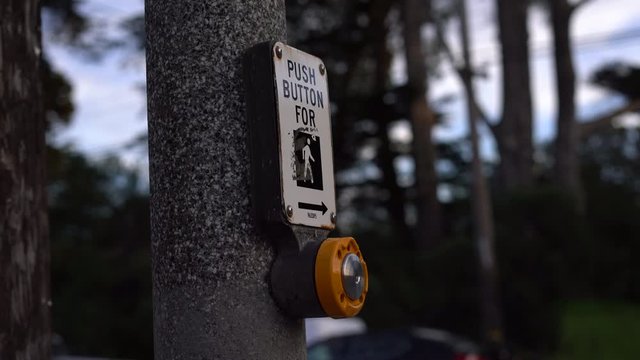 Crosswalk Pedestrian Signal in City