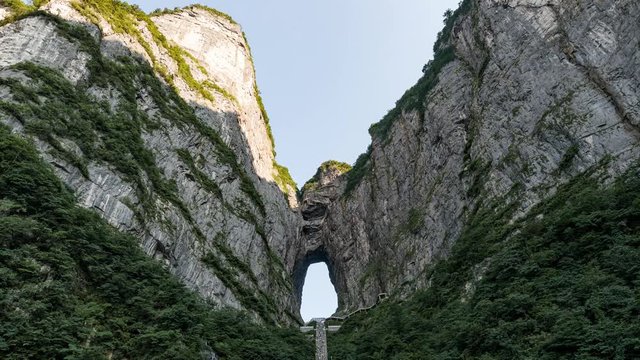 Tianmen Mountain stone pillar in China