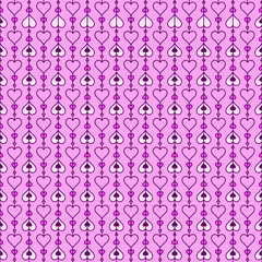 Seamless pattern with hearts