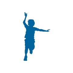 child playing silhouette vector design