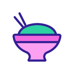 Rice icon vector. Thin line sign. Isolated contour symbol illustration