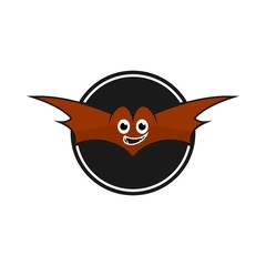 bat character playfull vector logo cartoon