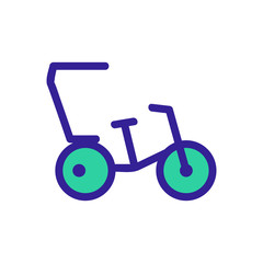 Taxi icon vector. Thin line sign. Isolated contour symbol illustration