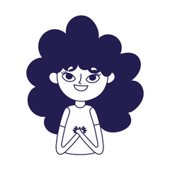 cute teenage girl with her hands on her chest