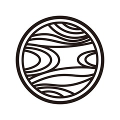 wood line simple vector logo design