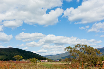 青い空と白い雲