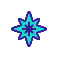 Star shining glitter icon vector. Thin line sign. Isolated contour symbol illustration