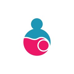 Pregnant logo creative vector icon