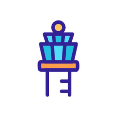 building icon vector. Thin line sign. Isolated contour symbol illustration