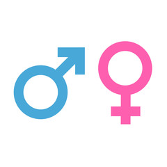 Icons and symbols for Male and female