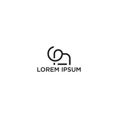 Simple and minimal elephant logo illustration. Modern vector line icon. elephant line logo icon designs