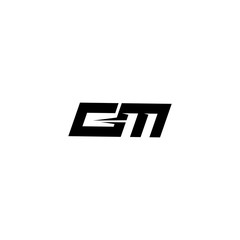 GM G M Letter Logo Design Template