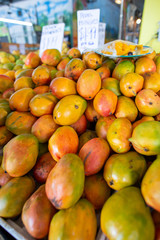Fototapeta na wymiar ケアンズ、マーケットで売られているマンゴーの様子