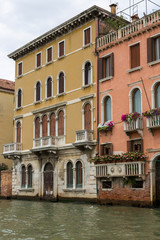 Fototapeta na wymiar Architecture and facade of the old city buildings of Venice