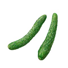 Cucumbers - colored pencil style-