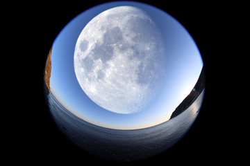 Moon through a telescope