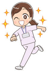 看護師 白衣 女 イラスト ナース マンガ 医療 かわいい Wall Mural よぴんこ Yopinco 看護師 白衣 女 イラスト ナース マンガ 医療 かわいい Wall Mural よぴんこ Yopinco