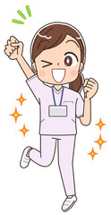 看護師 白衣 女 イラスト ナース マンガ 医療 かわいい