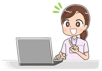 看護師 白衣 女 イラスト ナース マンガ 医療 かわいい