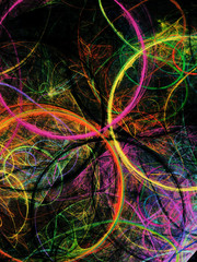 abstract chaotic fractal background 3D rendering illustration