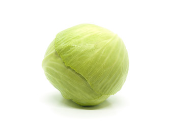 White cabbage on a white background