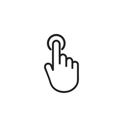 Fototapeta premium Clicking finger icon, hand pointer on white background vector