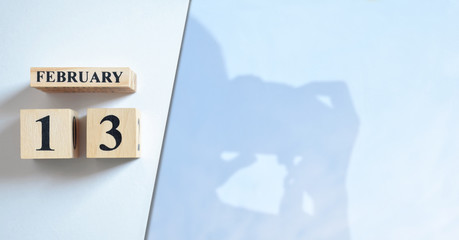 February 13, Shadow of photographer.