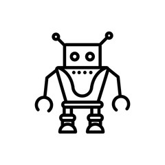 robot technology character cartoon artificial linear design