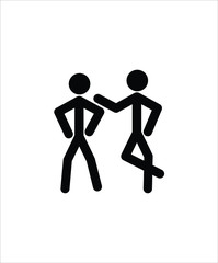 Obraz premium two men talk icon,vector best flat icon.