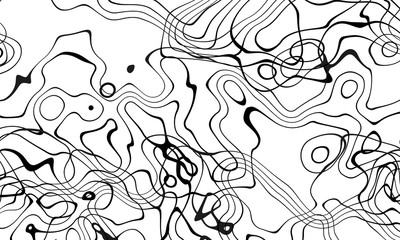 Black and white curve wave line abstract background.