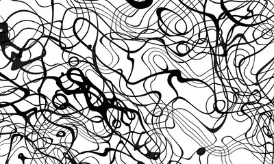 Black and white curve wave line abstract background.