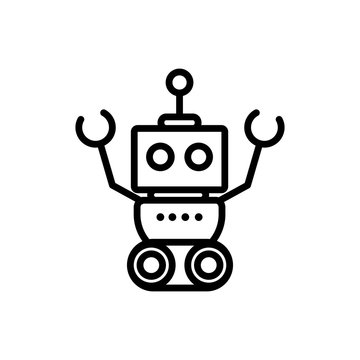 robot mascot machine technology character artificial linear design