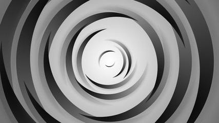 Gray black circles abstract background.3D illustration with paper cut style.