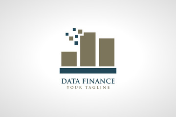 Data Finance. Luxury Logo Template