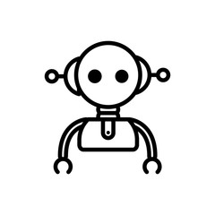 robot friendly technology character artificial machine linear design