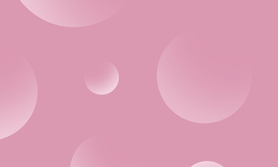 White circles gradient on pink abstract background. Modern graphic design element.